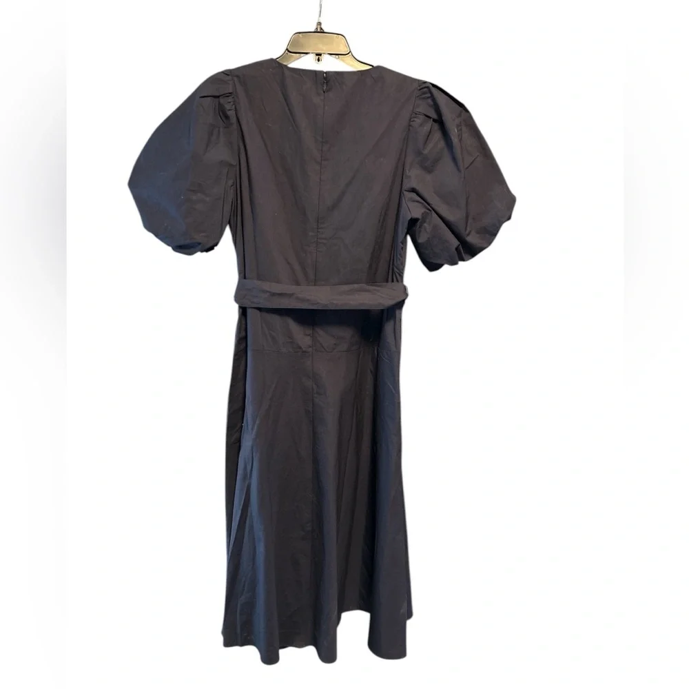 Banana Republic Factory Navy Blue Puff-Sleeve Midi Dress Size Medium NWT - Picture 3 of 6